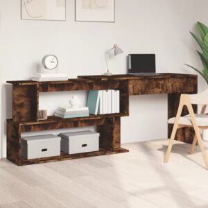 Fowey Wooden Laptop Desk Corner In Smoked Oak