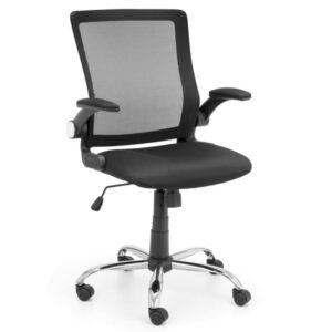 Ickett Mesh Fabric Upholstered Home And Office Chair In Black