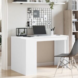 Kokomo Wooden Laptop Desk With 4 Shelves In White