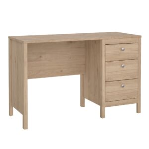 Macron Wooden Laptop Desk With 3 Drawers In Oak