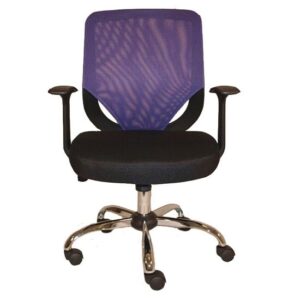 Albany Fabric Home And Office Chair With Chrome Base In Purple