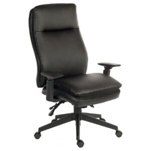 Paterson Leather Home And Office Chair In Black