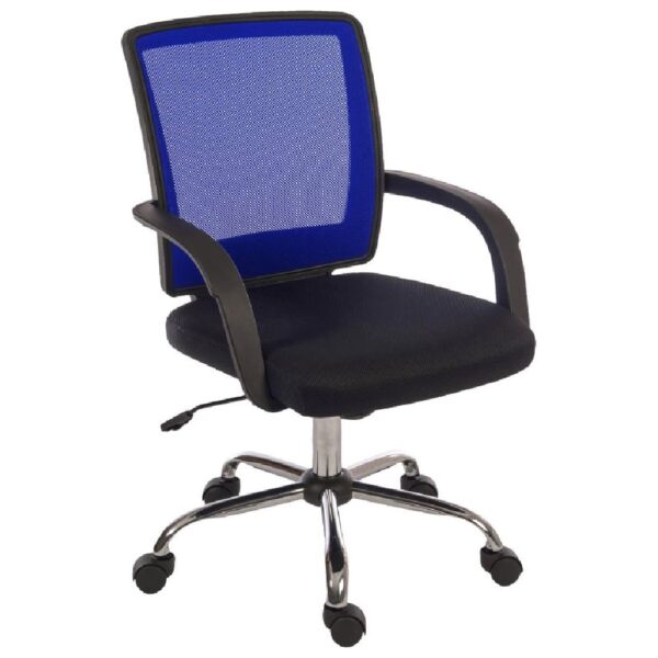 Simcoe Fabric Home And Office Chair In Blue And Black