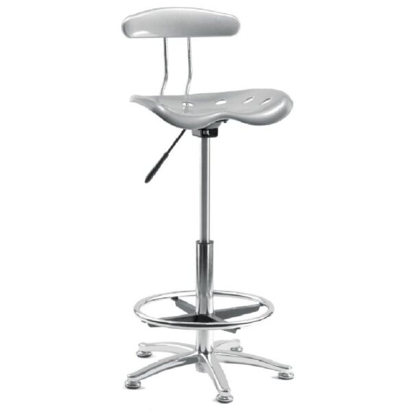 Tacoma Polypropylene Office Chair With Chrome Base In Silver