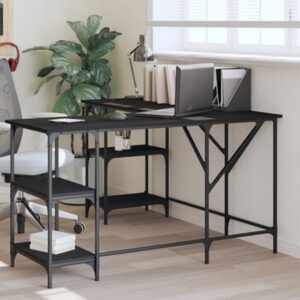 Ampthill Wooden Laptop Desk Corner In Black