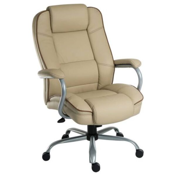 Glendora Bonded Leather Home And Office Chair In Cream