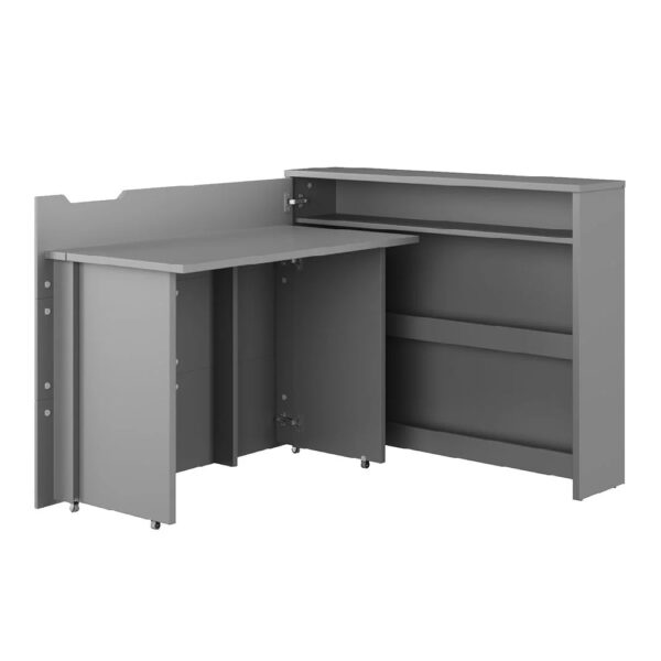 Carson Left Convertible Wooden Laptop Desk In Matt Grey