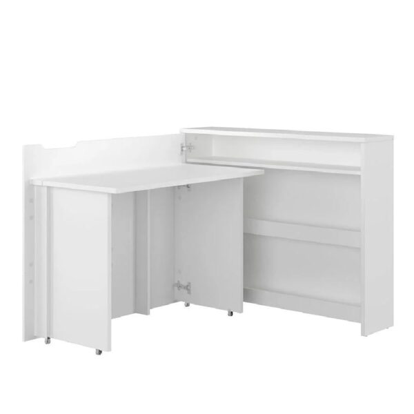 Carson Left Convertible Wooden Laptop Desk In Matt White